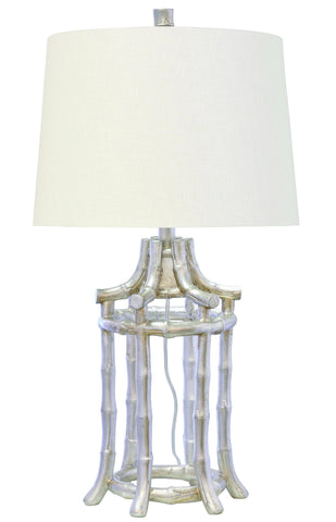 Bamboo Table Lamp | Silver