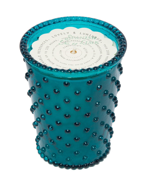 No.14 Spanish Lime Hobnail Glass Candle