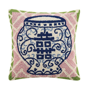 Chinoiserie + Trellis Decorative Pillow