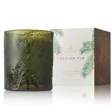 Frasier Fir Molded Green Glass Candle