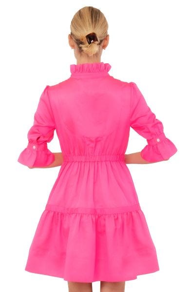 Teardrop Faille Dress| Shocking Pink The Polka-Dot Palm Teardrop Faille Dress| Shocking Pink The Polka-Dot Palm