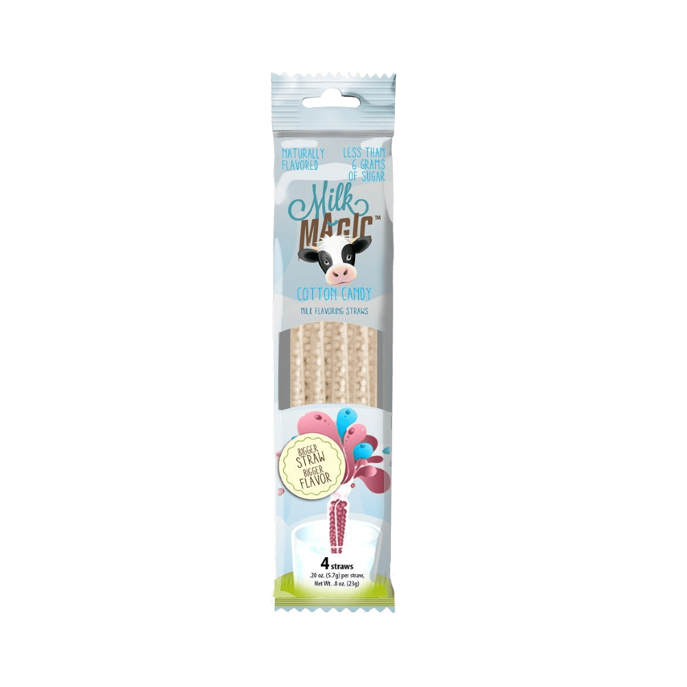 Cotton Candy Milk Straws