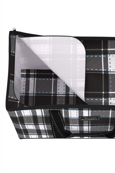 4 Boys Jumbo Zip-Top Tote | Plaid Pitt