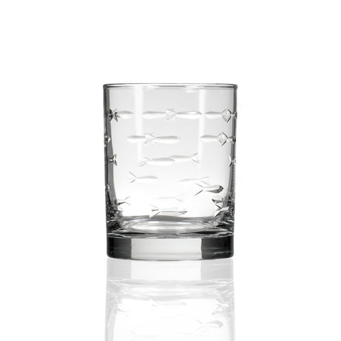 School of Fish Double Old Fashioned Glasses