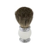 White Enamel Pure Badger Shaving Brush