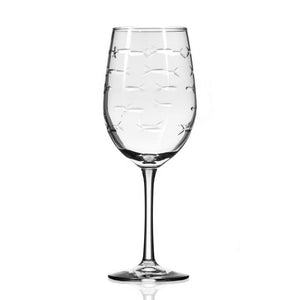 School of Fish White Wine Glass