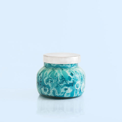 Petite Candle - Volcano - Mint Watercolor Jar - 8oz