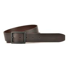 Dark Brown Leather Belt - Smooth Effect