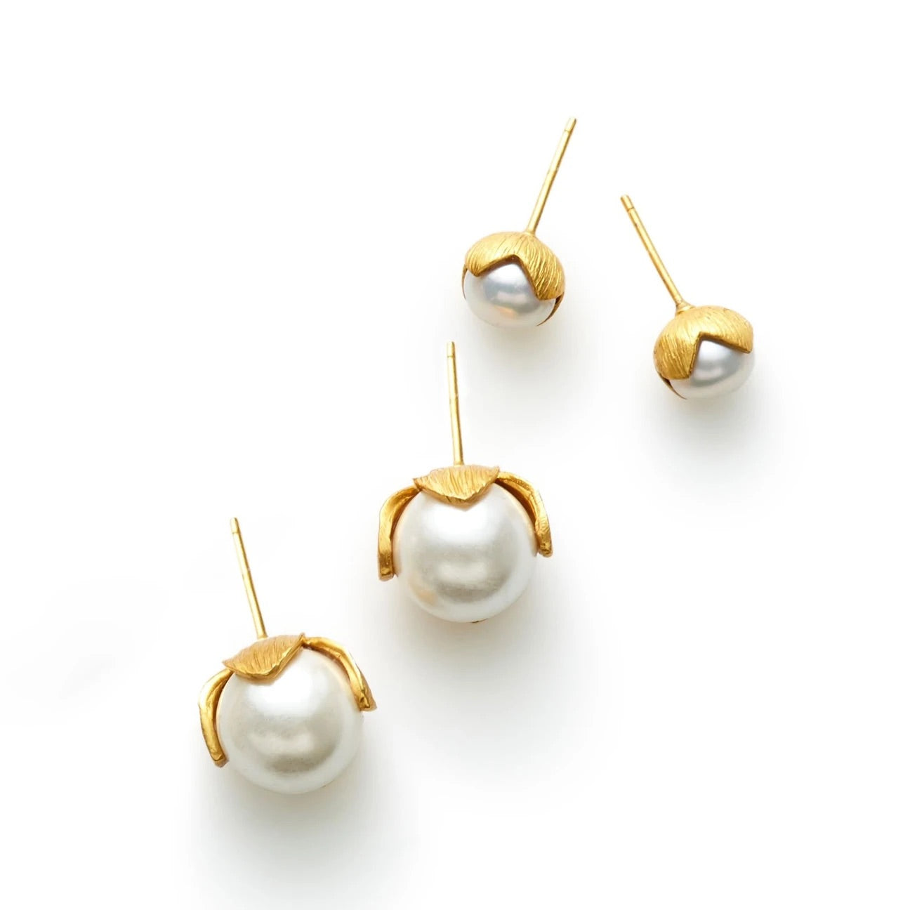 Penelope Gold Demi Pearl Earrings