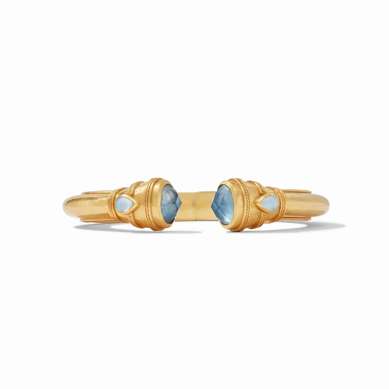 Cassis Demi Hinged Cuff | Iridescent Chalcedony Blue