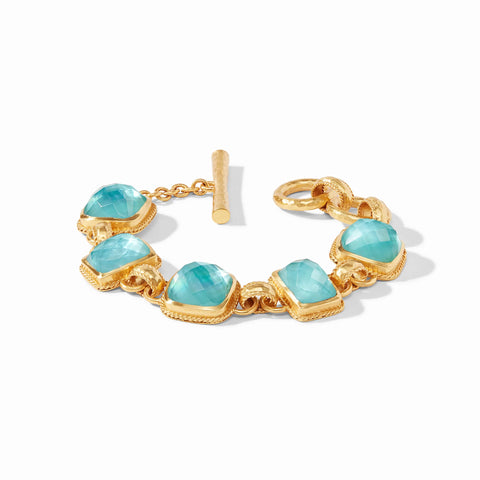 Savoy Demi Toggle Bracelet | Iridescent Bahamian Blue