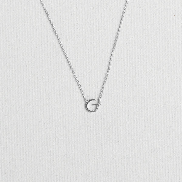 Silver Initial Necklace