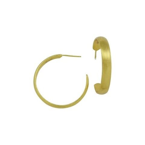 Salma Round Concave Hoop Earrings | Large