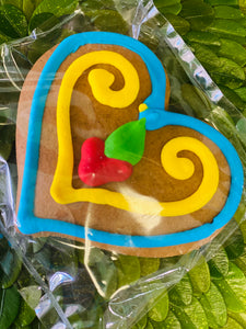 Swirly Heart Gingerbread Cookie