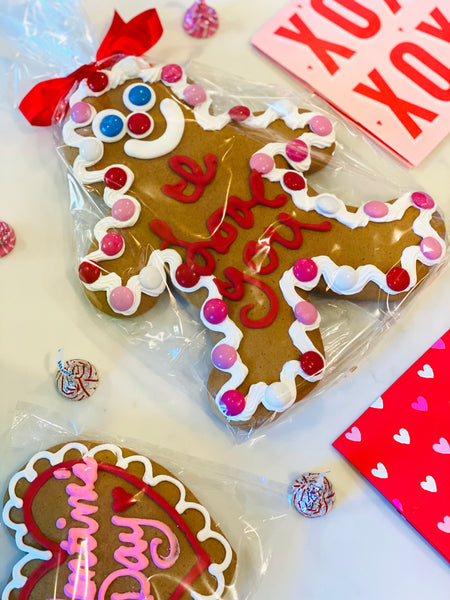 Enormous Valentine Gingerbread Man Cookie