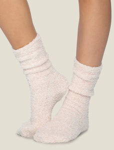 CozyChic® Heathered Women's Socks | Dusty Rose/White