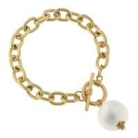 Cotton Pearl Toggle Bracelet