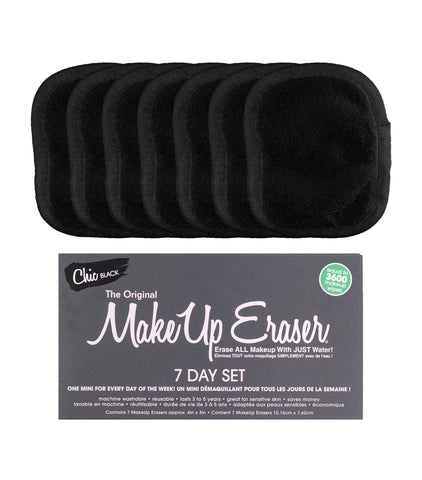 MakeUp Eraser 7-Day Set | Black