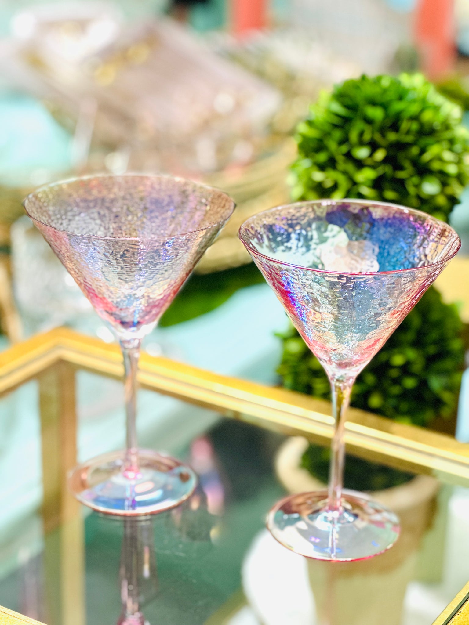 Apertivo Luster Pink Martini Glass