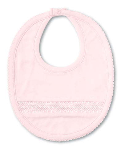 Hand Smocked CLB Charmed Pink Bib