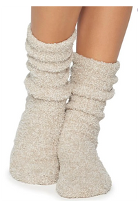 CozyChic® Heathered Women's Socks | Stone/White