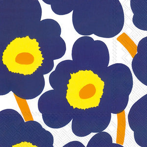 Dark Blue Unikko Cocktail Napkins