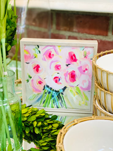 Bouquet of Pink Petals Framed Art