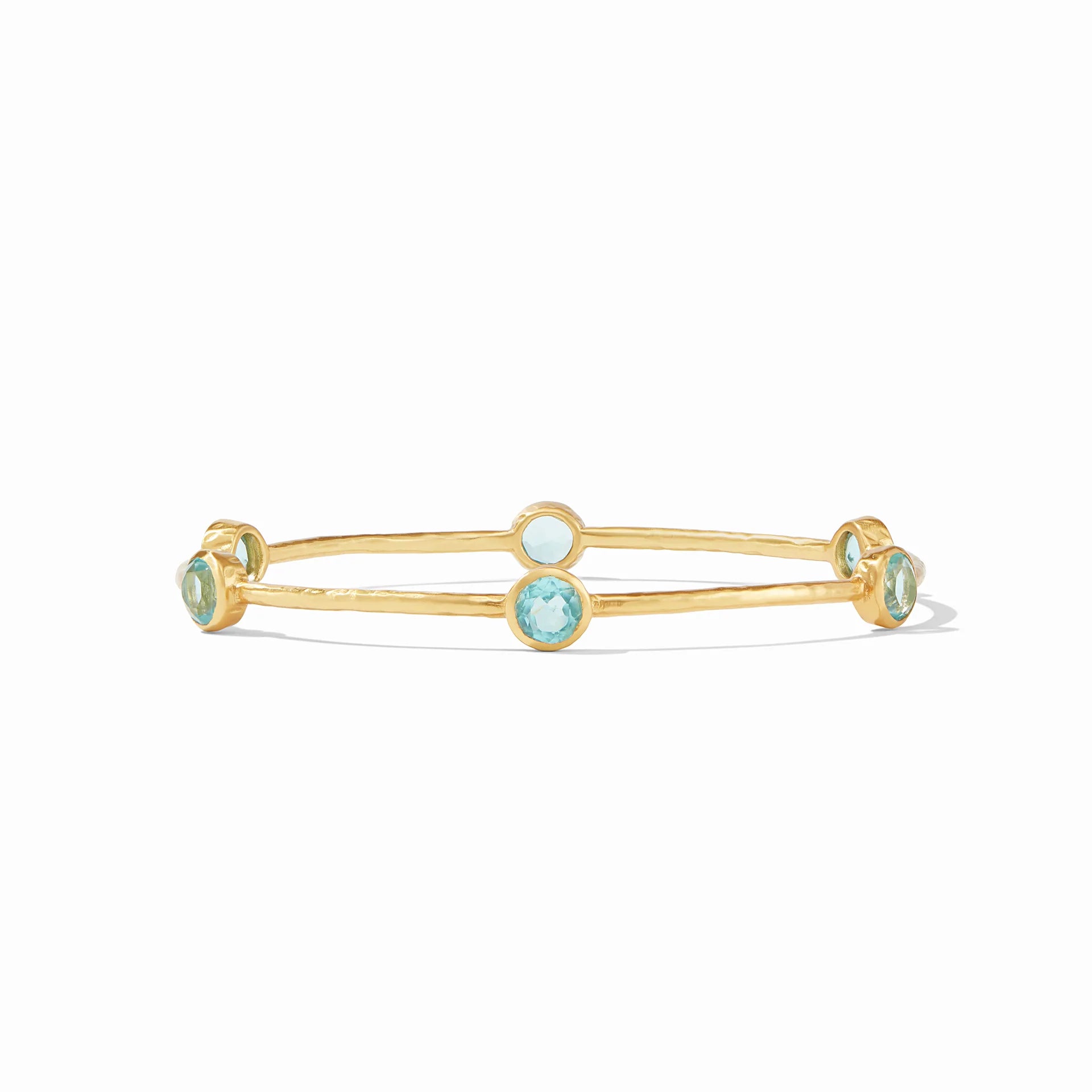 Milano Gold Bangle Bracelet | Bahamian Blue