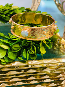 Turkish Hammered Bangle | Coin Pearl