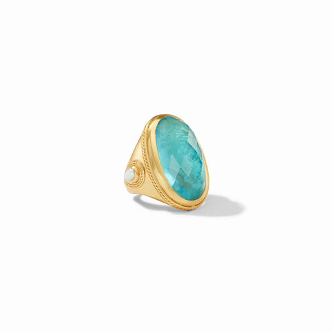 Cannes Statement Ring | Iridescent Bahamian Blue