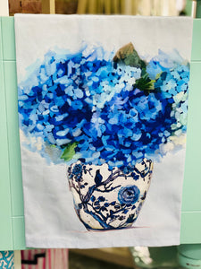 Chinoiserie Hydrangea Tea Towel