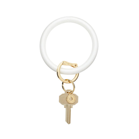 Silicone Big O Key Ring | Pearlized Marshmallow