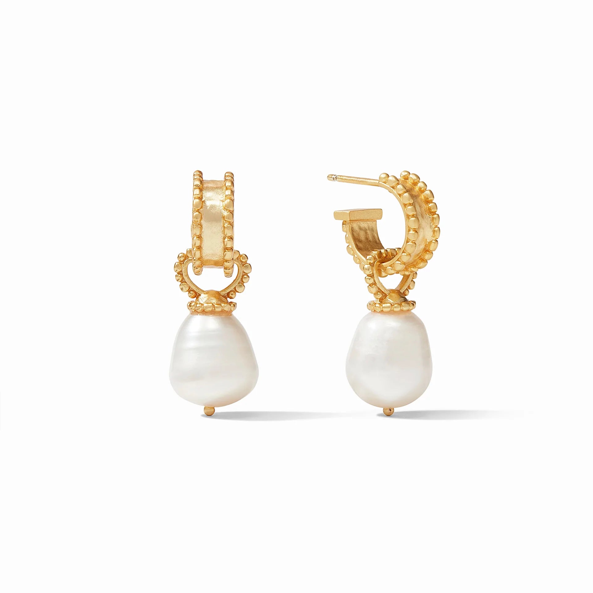 Marbella Pearl Hoop & Charm Earring