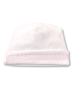 Hand Smocked CLB Charmed White/Pink Hat