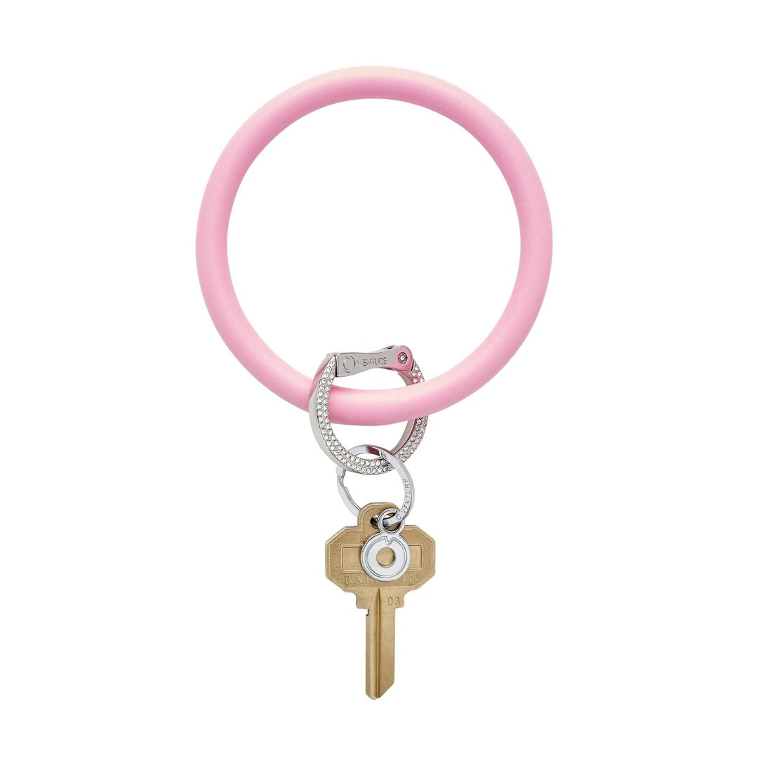 Leather Big O Ring | Galentine's Day Collection | Cotton Candy Jeweled Clasp