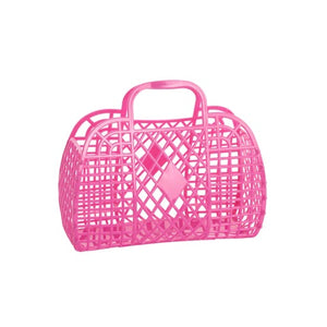 Small Retro Basket | Berry Pink