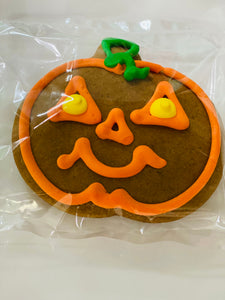 Jack-O'-Lantern Gingerbread Cookie