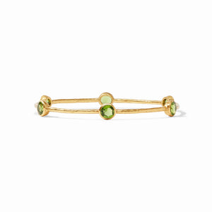 Milano Gold Bangle Bracelet | Jade Green