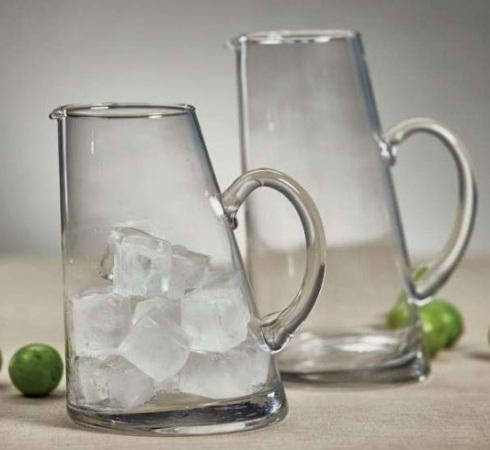 Leaning Glass Pitcher