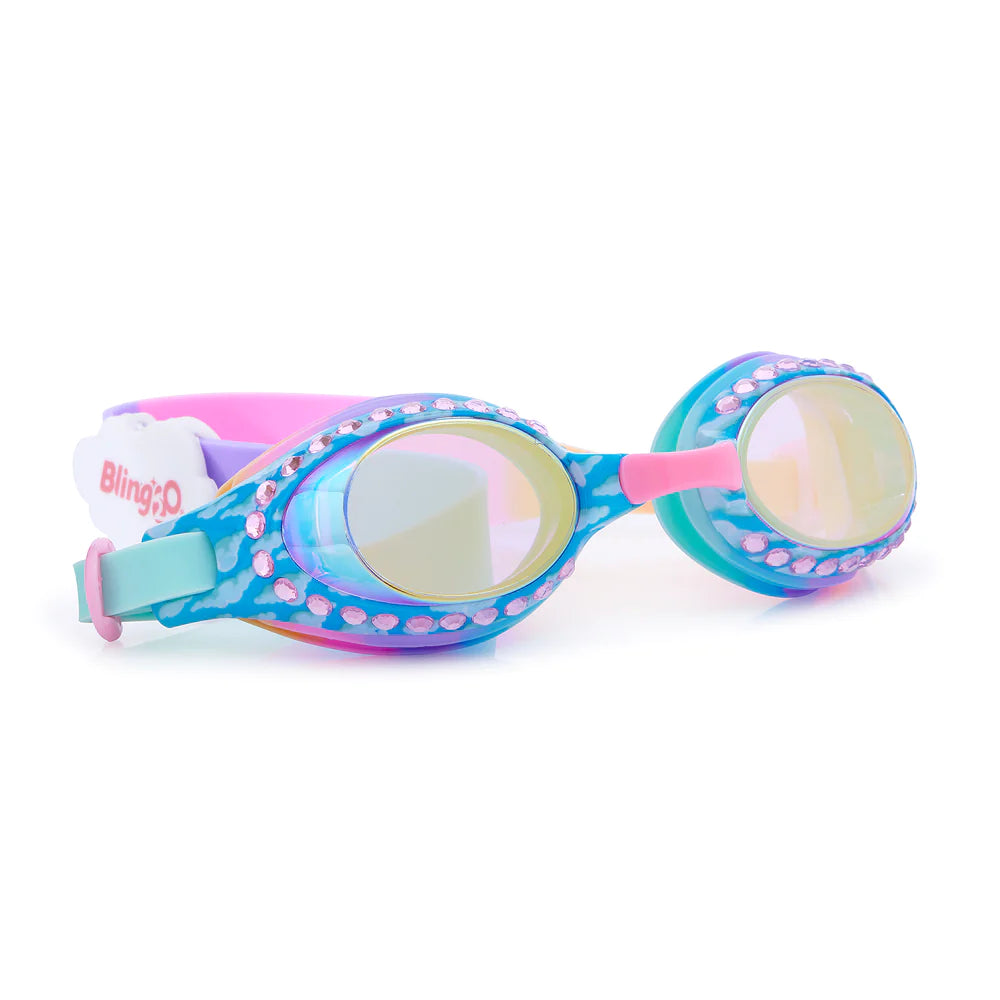 Cloud Blue Sunny Day Swim Goggles