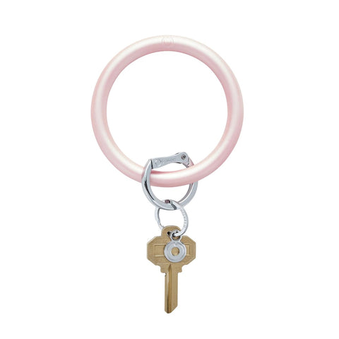 Silicone Big O Key Ring | Pearlized Rose