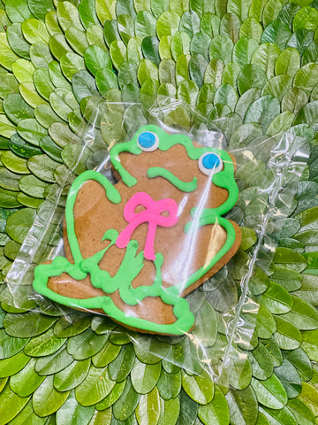 Charming Frog Gingerbread Cookie