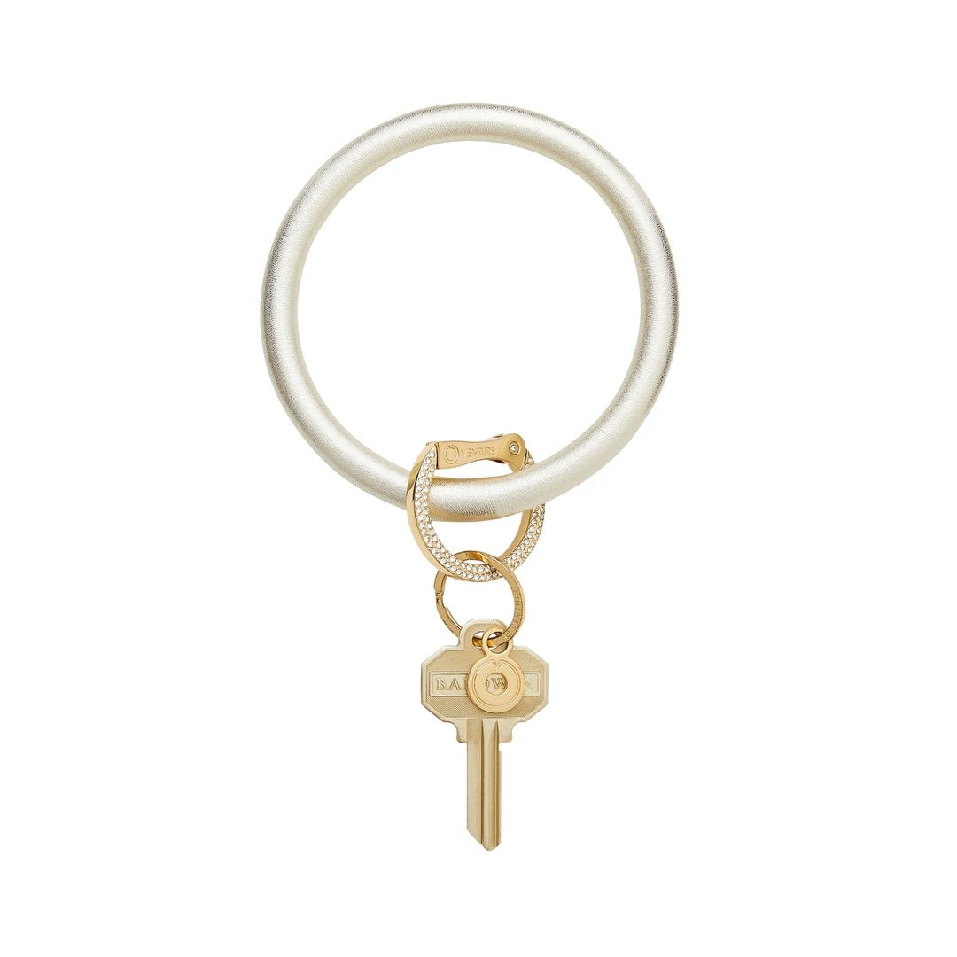 Leather Big O Key Ring | The Icon Collection | Gold Rush Leather Jeweled Clasp
