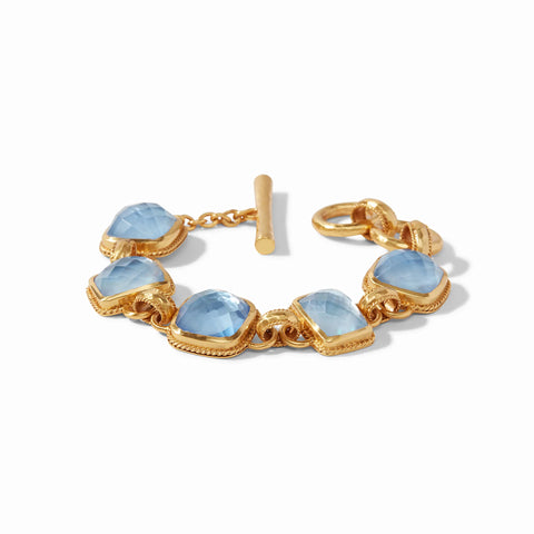 Savoy Demi Toggle Bracelet | Iridescent Chalcedony Blue