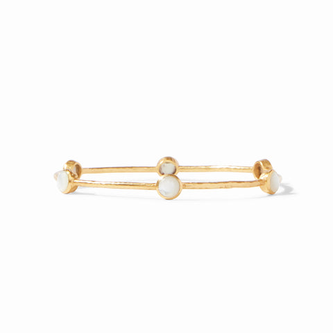 Milano Gold Bangle Bracelet | Mother of Pearl