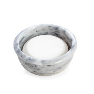 Solid Marble Shaving Bowl in Grey