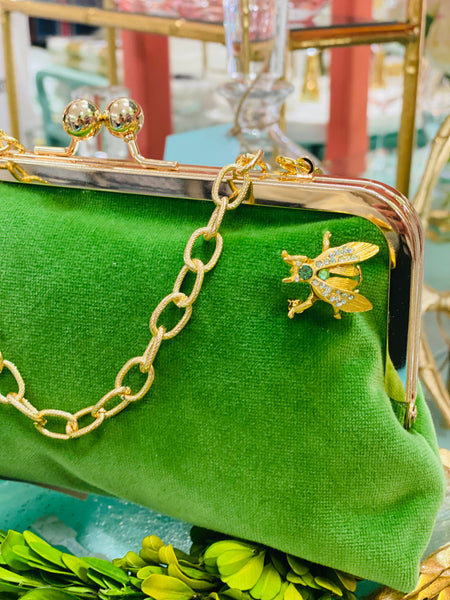 Trixie Lady Bag | Kelly Green Velvet