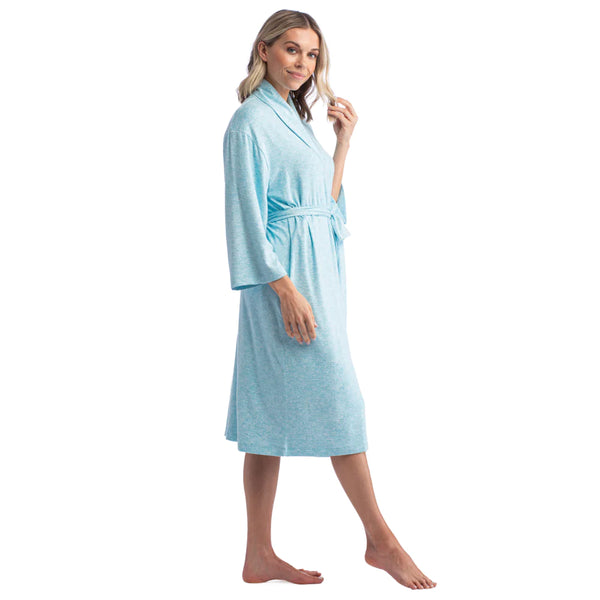 Dream Shawl Collar Robe | Glacier Blue