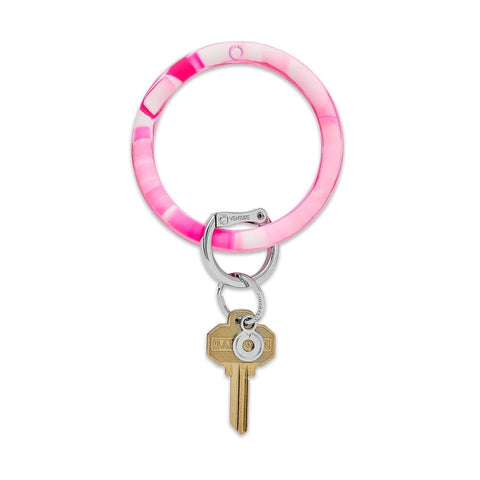 Silicone Big O Key Ring | Tickled Pink Marble