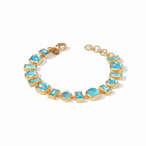 Antonia Tennis Bracelet | Iridescent Bahamian Blue